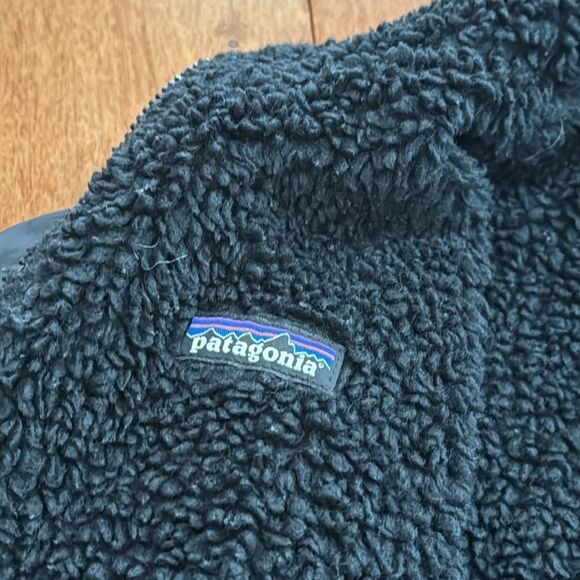 Patagonia Black Kids Reversible Shelled Microdini Jacket size M - Picture 5 of 12